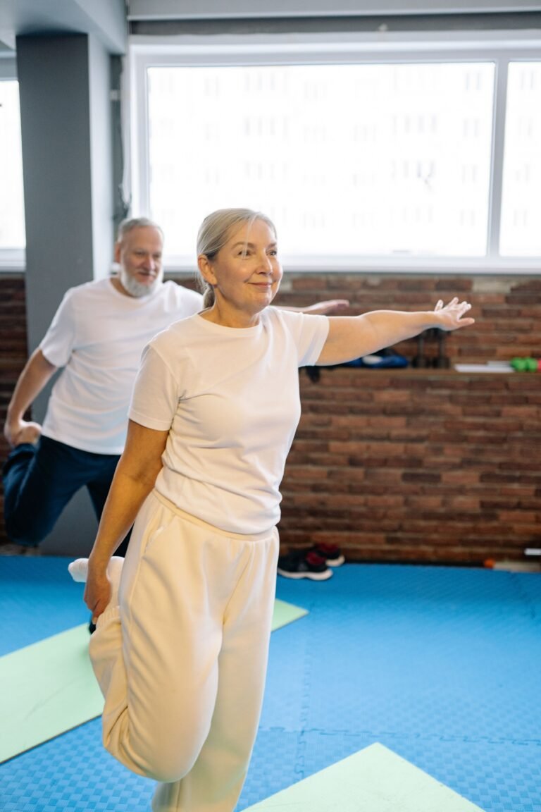 Balance exercises performed by elderly people